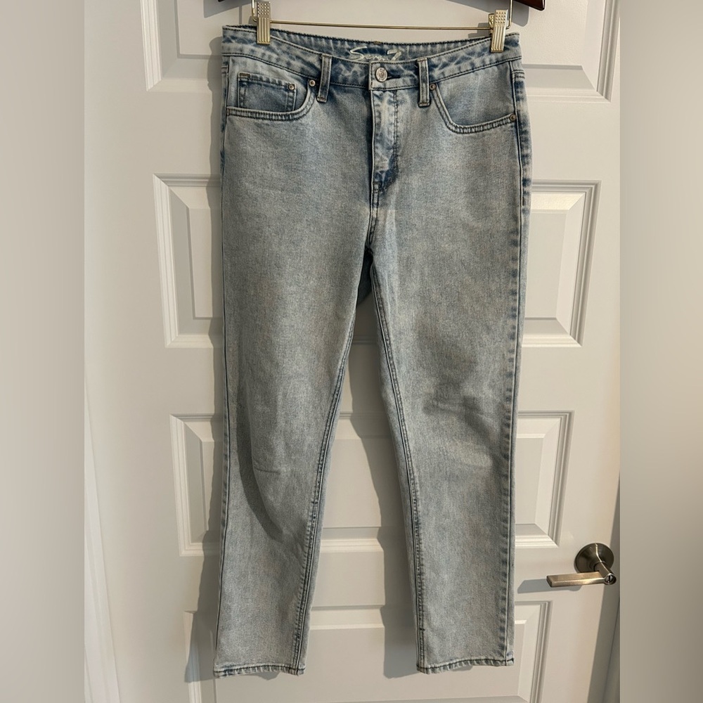 Seven7 Slim Straight Leg Jeans Light Blue Size 4